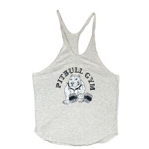 Vintage 2001 Pitbull Tank Grey Workout Muscle Shirt Gym
